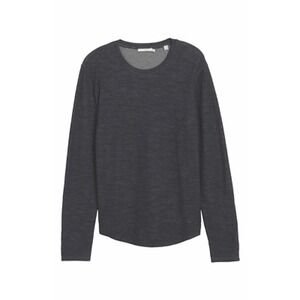 Vince Mens Cotton Crew Neck Long Sleeve Shirt Blue Navy Size Large